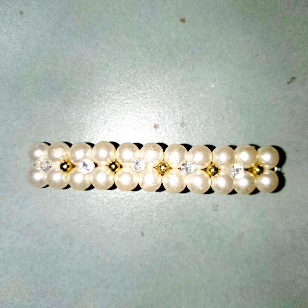 Pearl n Gold Barrette